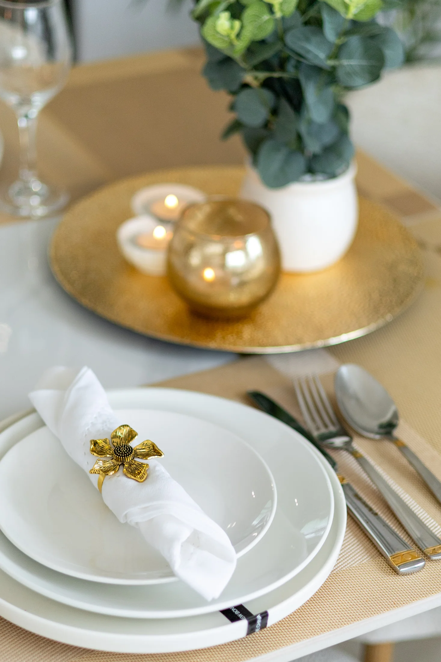 A thoughtfully set dining table