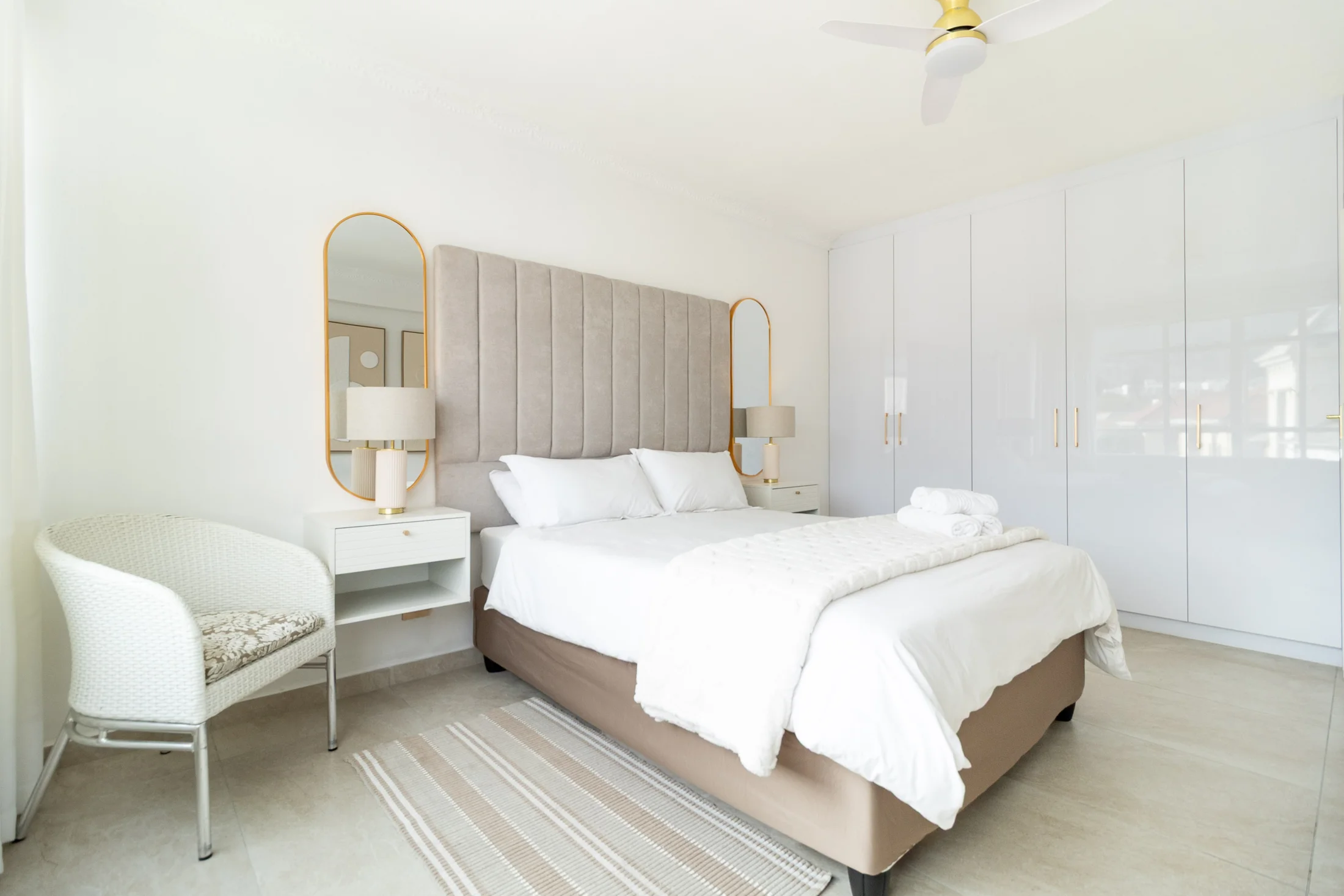 Double bedroom and fitted wardrobes